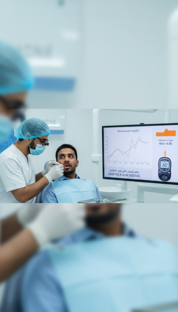 gum disease and diabetes - Dr. Mohammed Qasem periodontist and implant specialist UAE