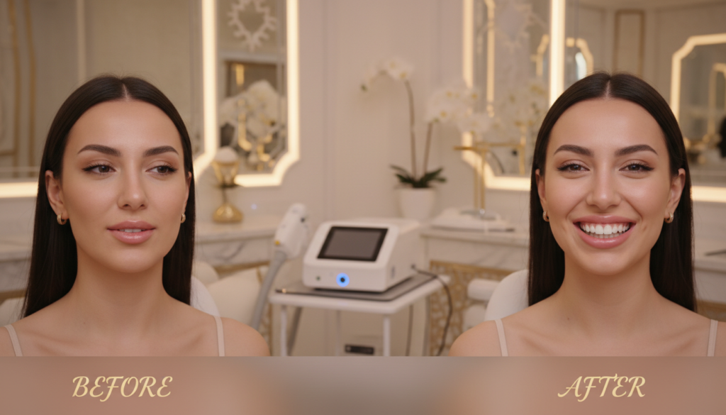 gummy smile treatment - Dr. Mohammed Qasem periodontist and implant specialist UAE